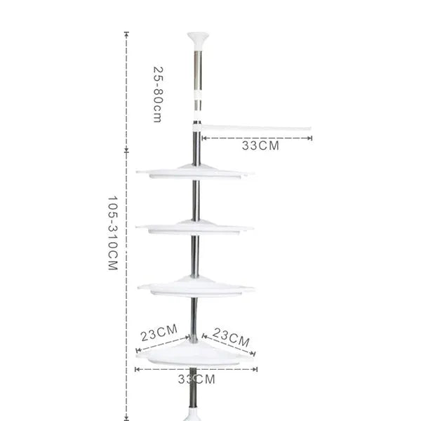 Heaven Hills Adjustable Multifunctional Bathroom Corner Rack Heaven Hills 