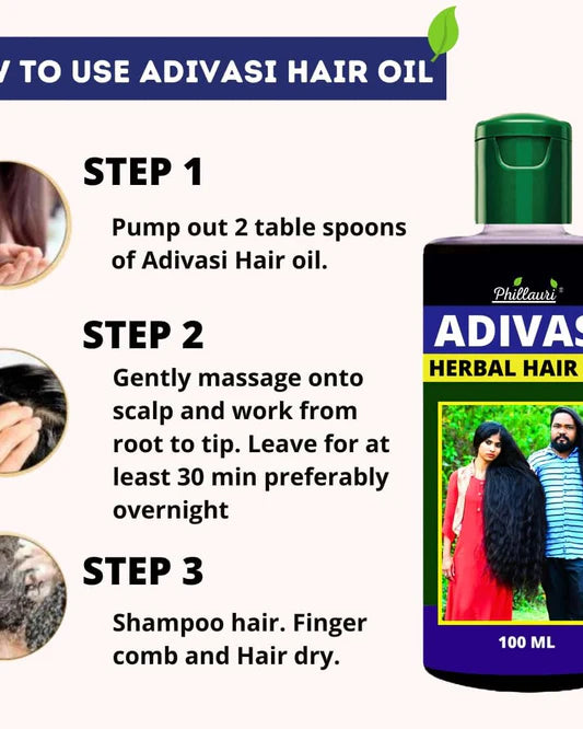 ADIVASI HERBAL HAIR OIL FOR REGROWTH AND LONG HAIR