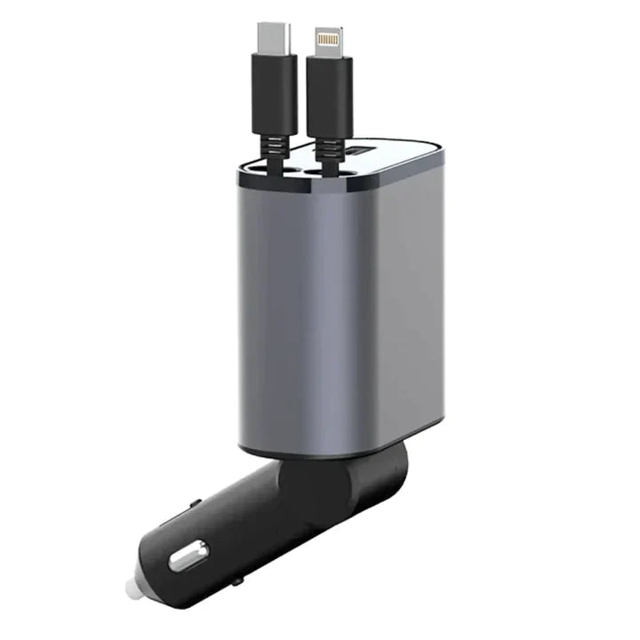 Retractable Car Charger 4 in 1